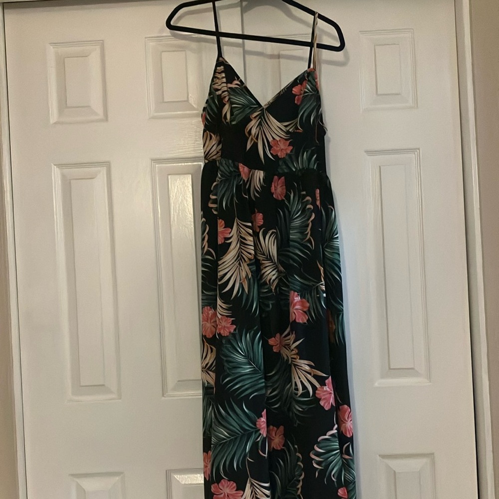Tropical Floral Maxi Dress